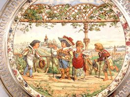 Grand plat Sarreguemines décor enfants
