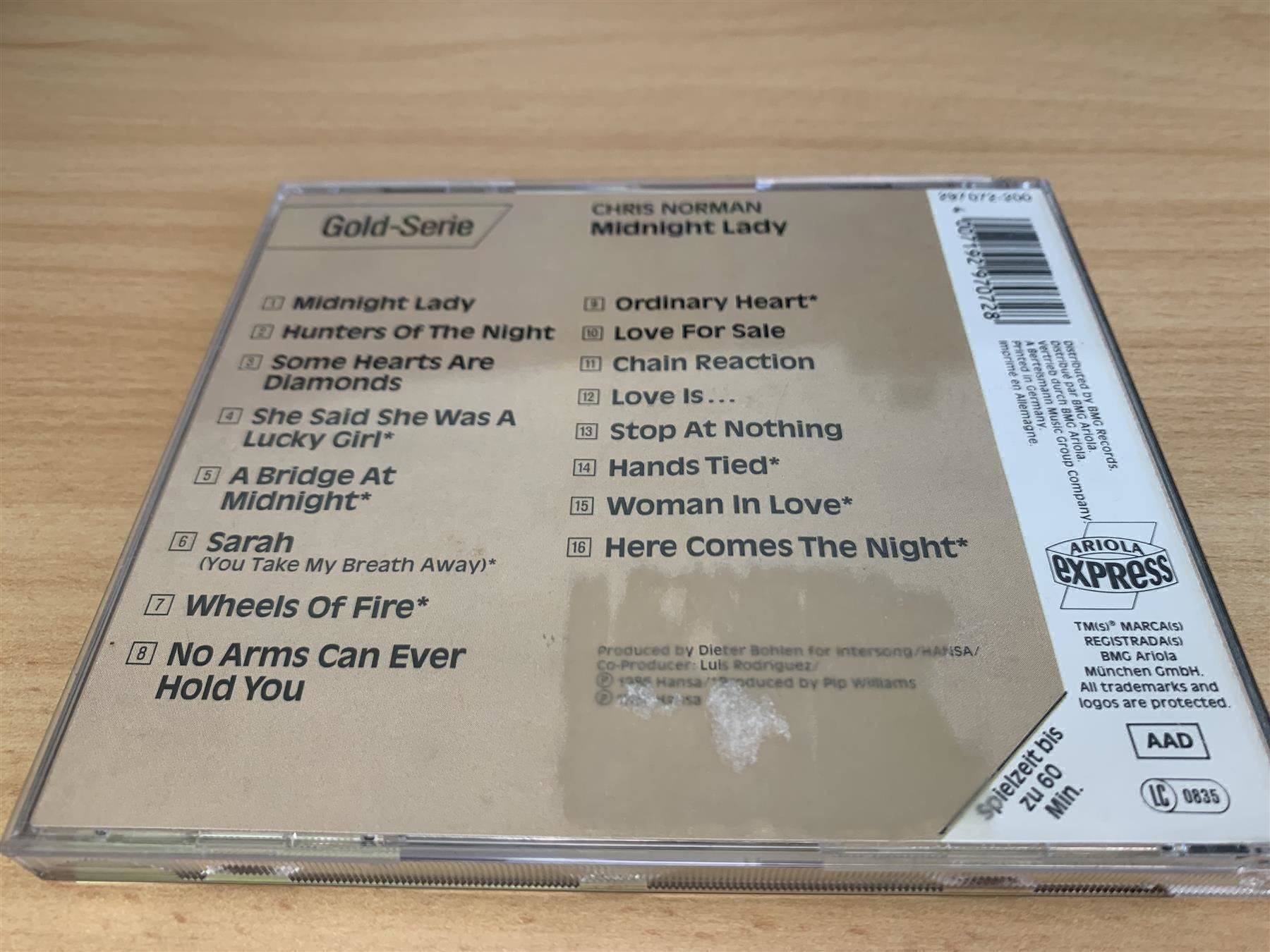 CD: Chris Norman – Midnight Lady – Usato da Rikon im Tösstal venduto da Alpenmutz 1