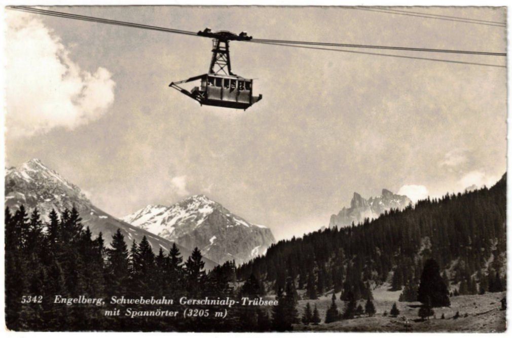 Cartoline postali: Engelberg - Luftseilbahn Gerschnialp--Trübsee – Usato da Binningen venduto da Mountainrider