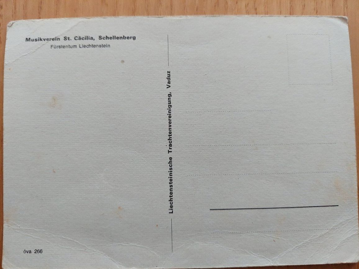 Cartoline postali: Postkarte Musikverein St. Cäcilia Schellenberg – Usato da Gamprin venduto da buschla66 1