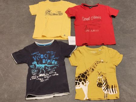 Sommer T-Shirts Set Gr. 110, getragener Zustand, 4 Stück