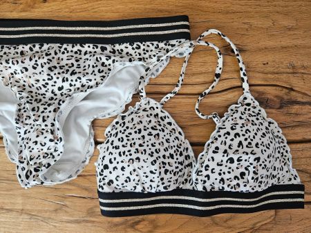 Bikini-Set superschönes Leopardenmuster mit Gold, Grösse S