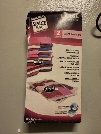Space Bag Vakuum-Aufbewahrungshüllen Large 2er Set neu