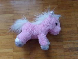 Plüschtier Einhorn mit grossen Augen  rosa  AURORA