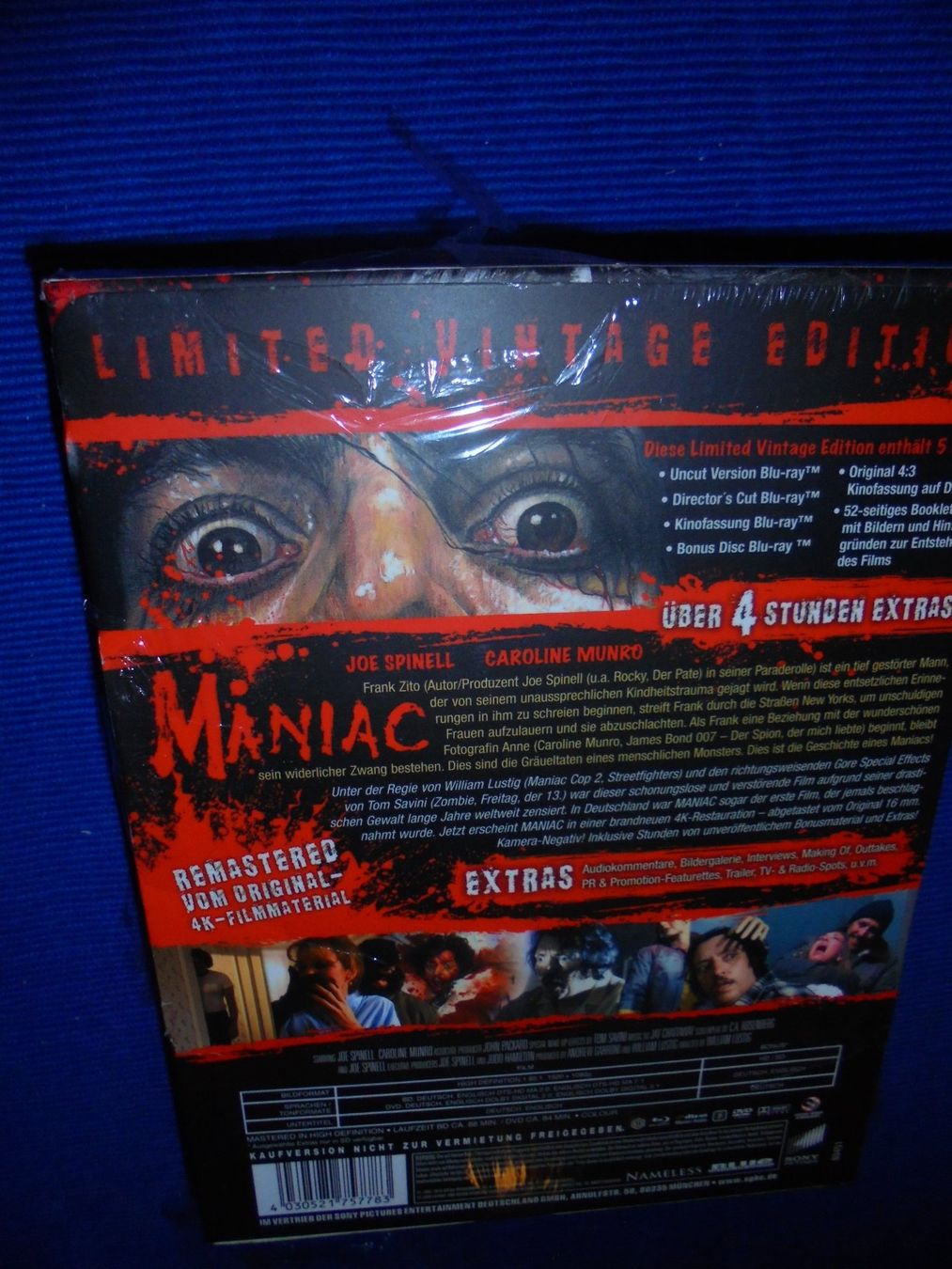 Tous les DVDs: MANIAC Orginal / Lim. Vintage VHS Edition / blu-ray/ EXTRAS – Neuf avec emballage d'origine à Wattenwil par Firebird1 9