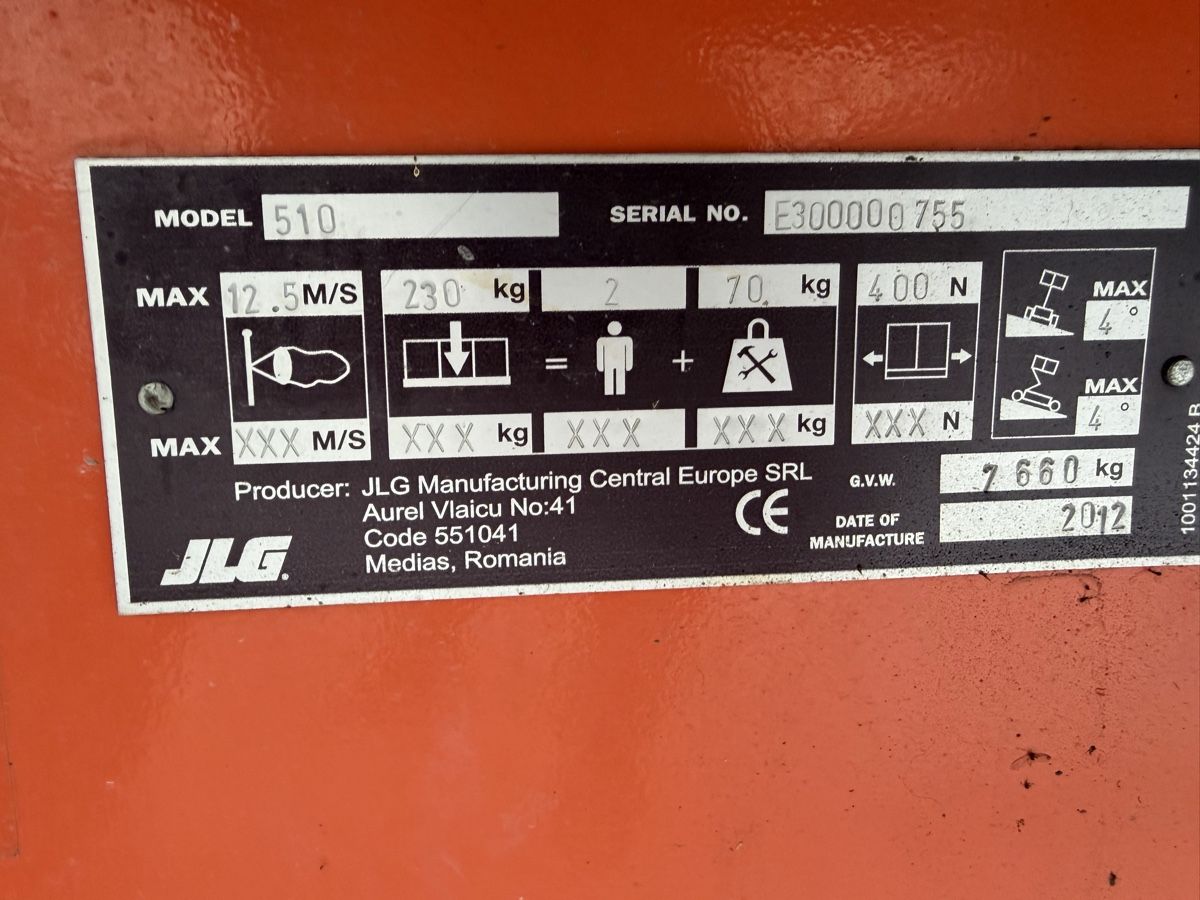 Piattaforme elevatrici & Crick: Hebebühne JLG 510AJ – Usato da Oberwald venduto da 7408 5