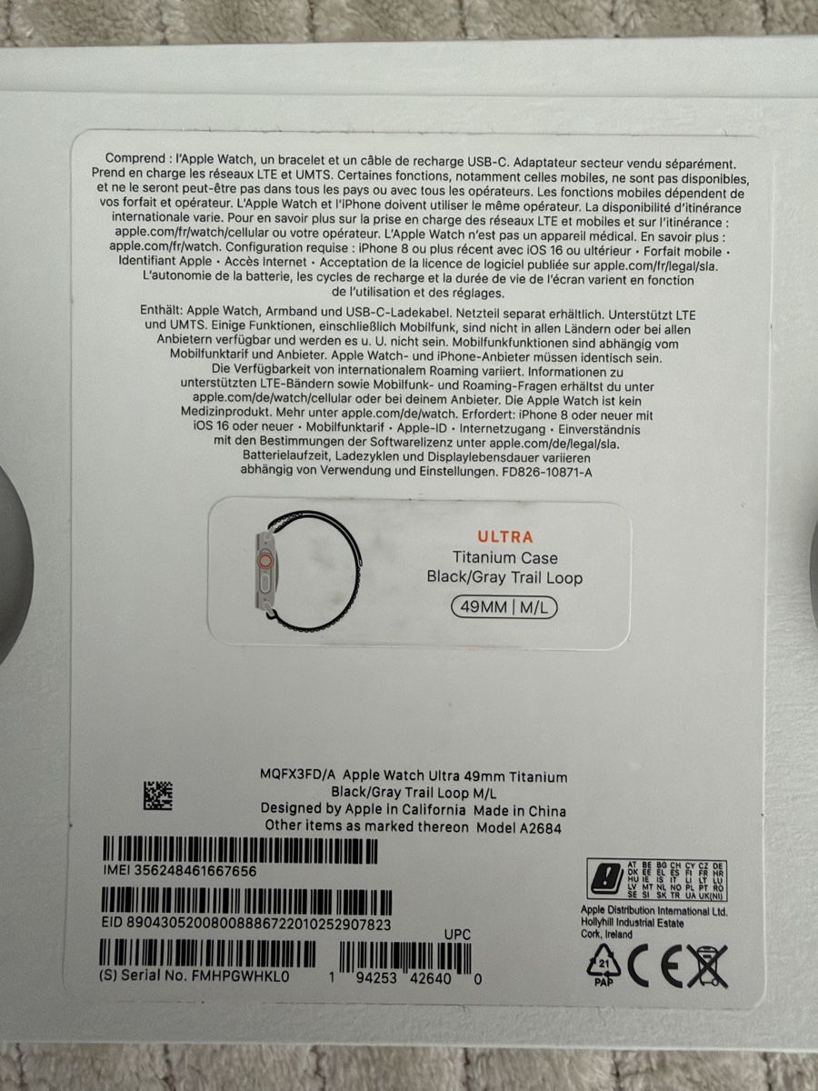 Apple Smartwatch: Apple Watch Ultra Titanium Case Black/Gray Tra – Nuovo (secondo la descrizione) da Siebnen venduto da ascales 3