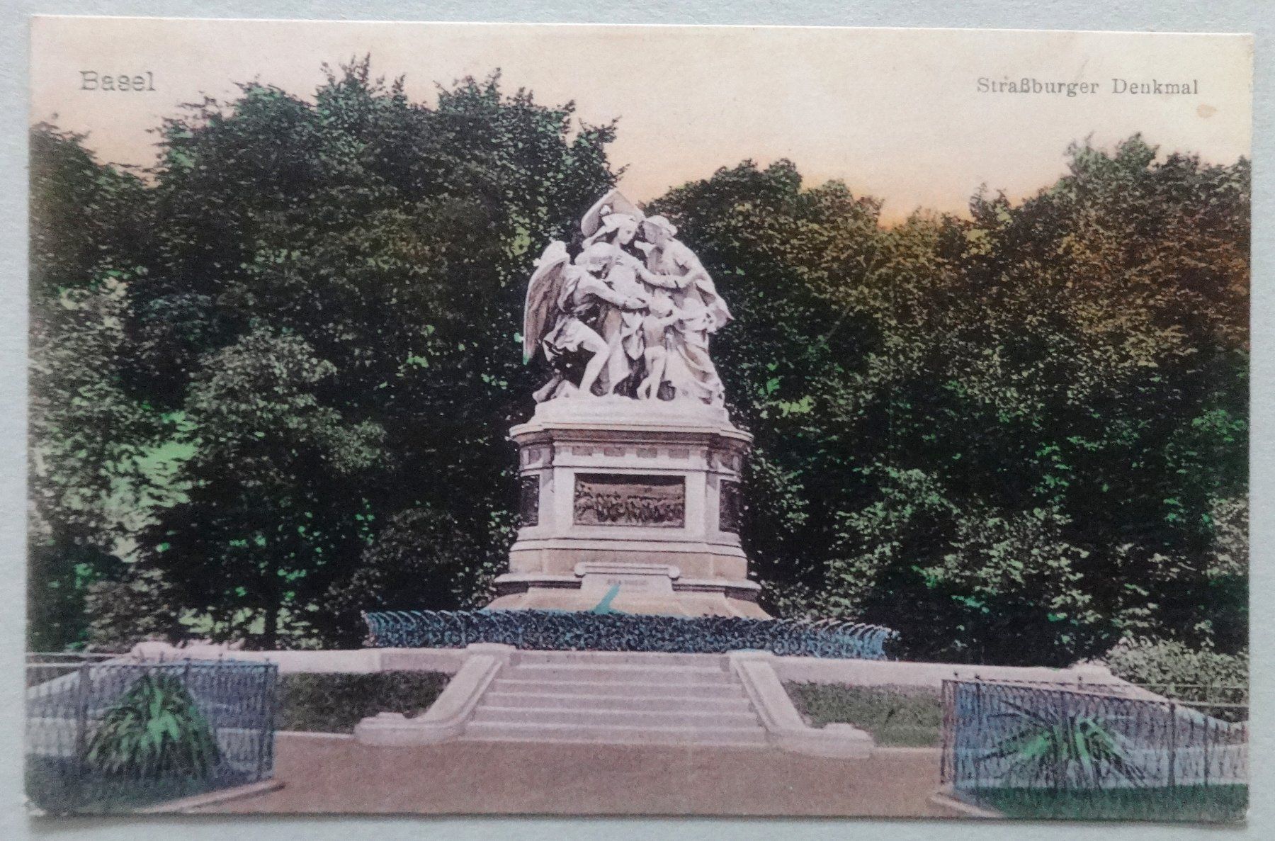 Cartoline postali: Basel - Strassburger Denkmal – Usato da Fétigny venduto da Billy2miny