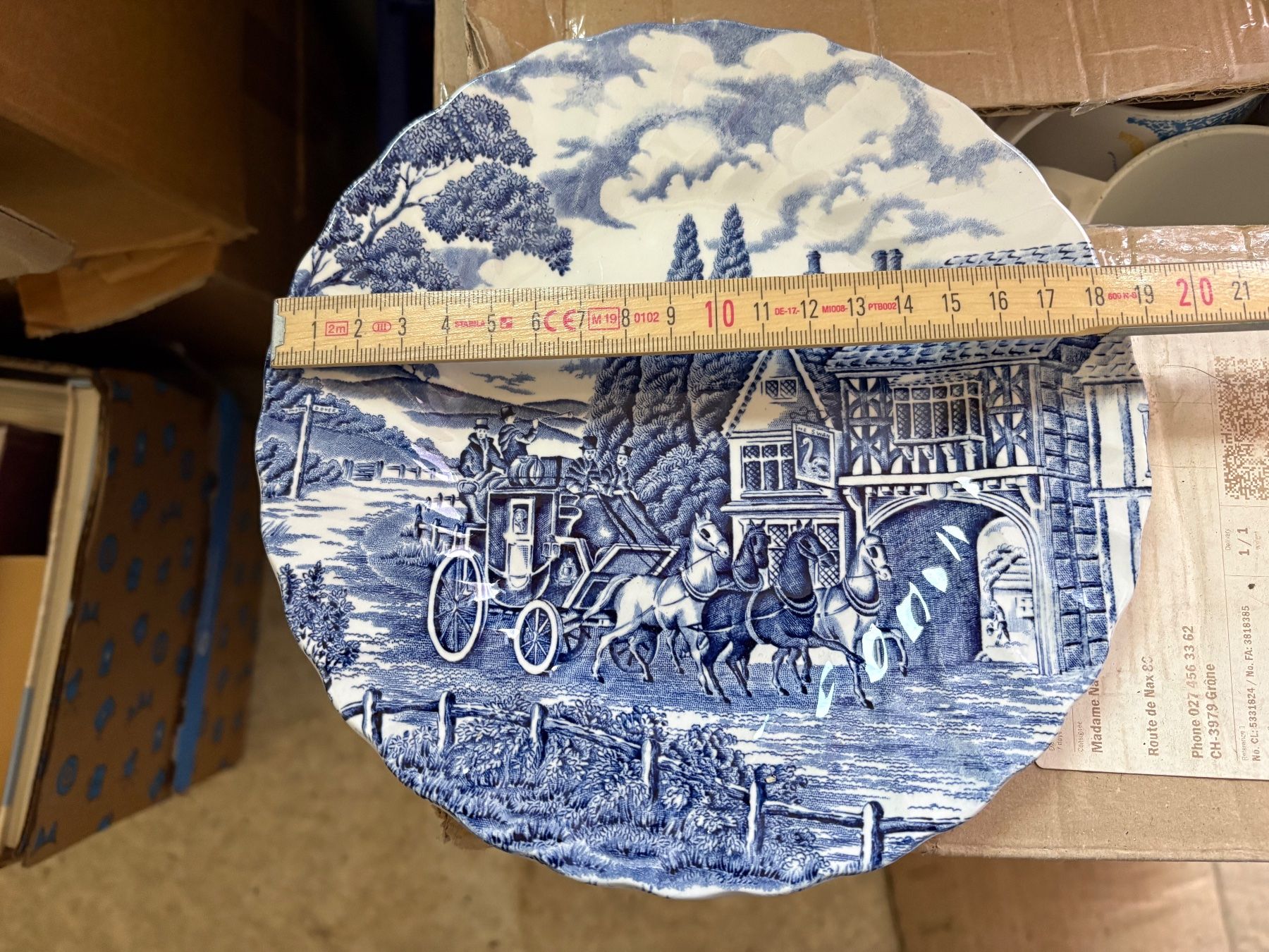 Piatti: Assiettes bleues décor cheval – Usato da Grône venduto da natatou 2