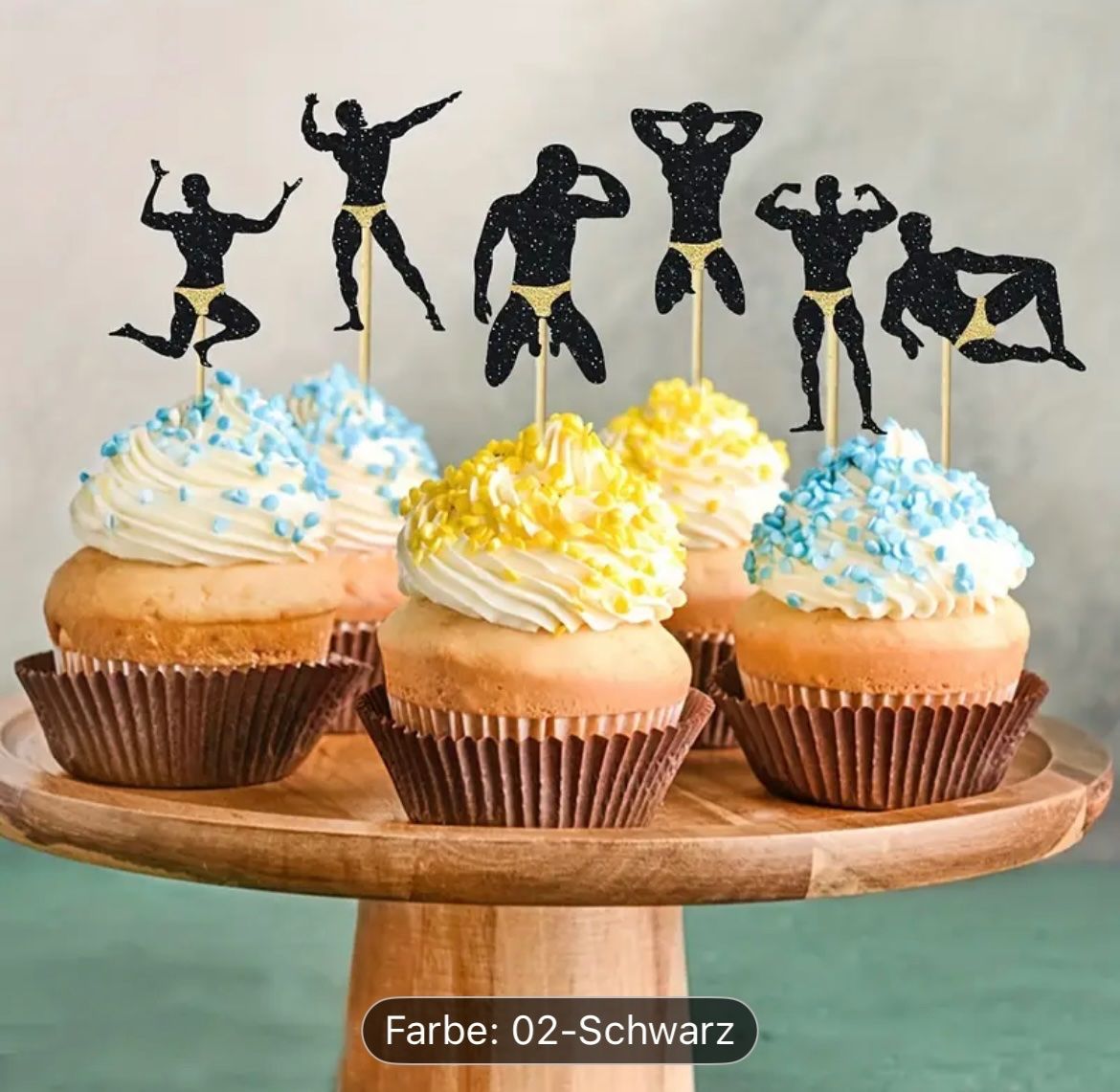 Alle Dekorationen: NEU Cupcake Topper - Junggesellenabschied Deko Stripper Mann – Neu und originalverpackt aus Kriessern von loolah