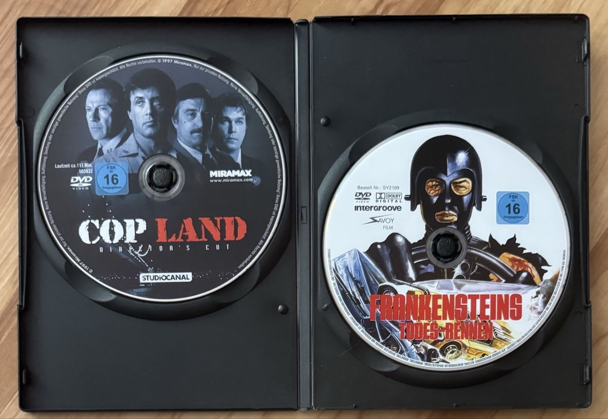 Tutti i DVDs: COP LAND UND FRANKENSTEINS TODES-RENNEN  – Nuovo (secondo la descrizione) da Dietikon venduto da AndreaSch01 2