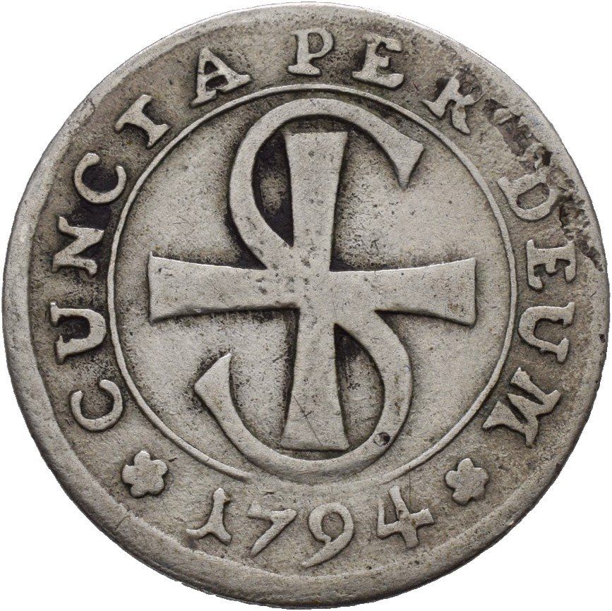 Tutti le monete: Solothurn 10 Kreuzer 1794  /2047 – Usato da Trimbach venduto da Solothurn1 1