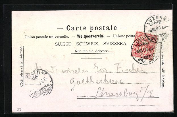 Cartes postales: Litho Luzern, Teilansicht vom Gütsch, B – D'occasion à Berlin par bartko-reher 1
