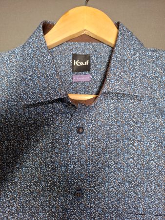 Kauf Hemd Regular Fit blau gemustert Grösse XL NEU NEU