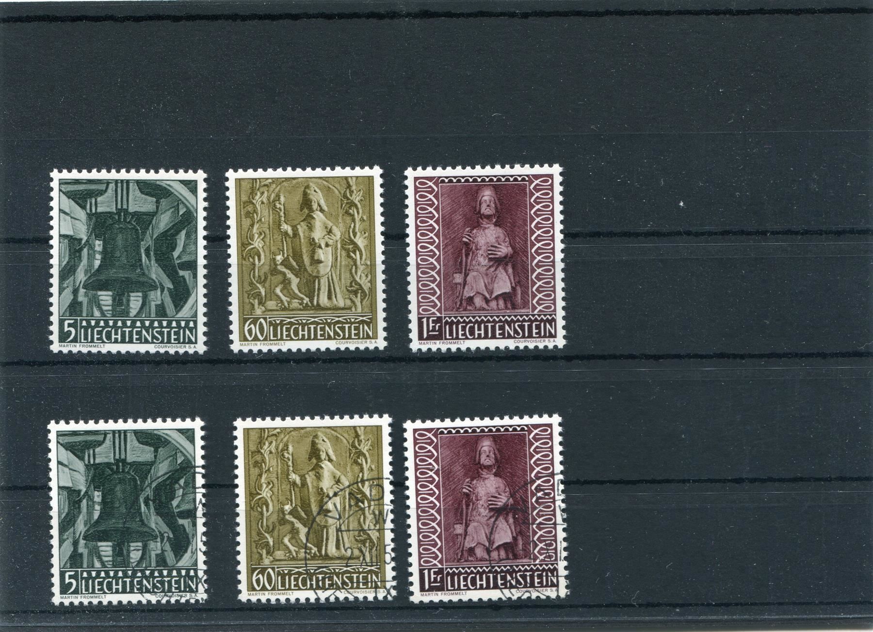 Tutti i francobolli: FL 1959 Nr. 342 - 344 postfr. u. gest. – Usato da Winterthur venduto da Kyoung