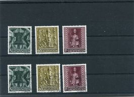 FL 1959 Nr. 342 - 344 postfr. u. gest.