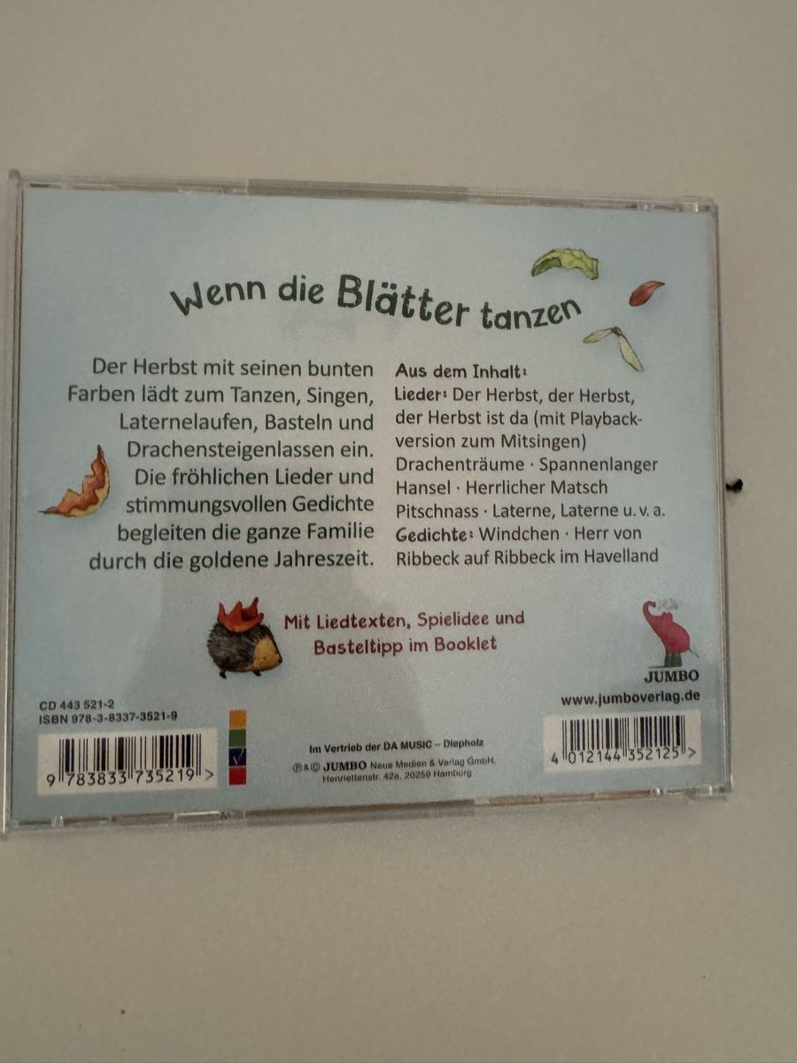 CDs: Der Herbst, der Herbst, der Herbst ist da CD – Gebraucht aus Zürich von oase69 1