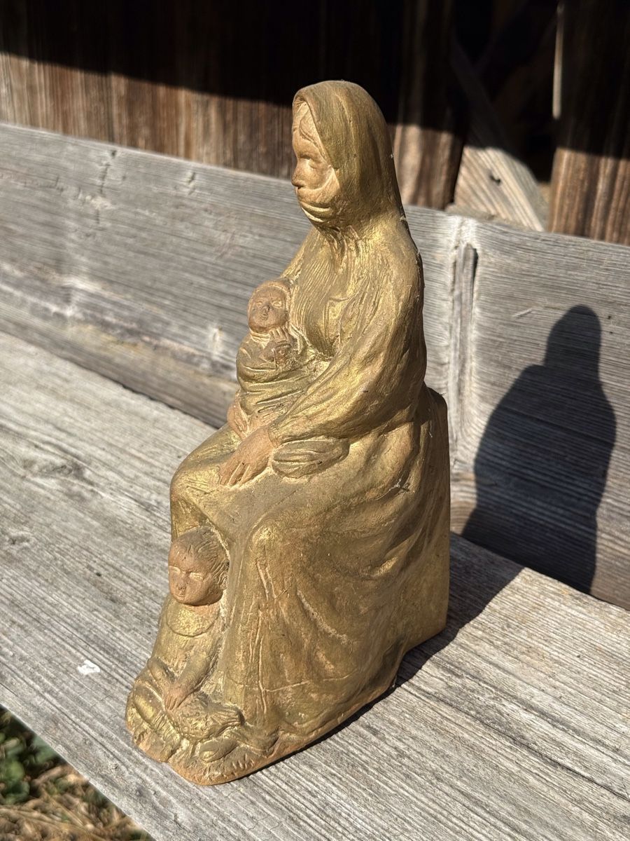 Statuette: Frauenfigur mit 2 Kindern – Usato da Dussnang venduto da pml253 1