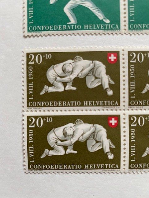 Tutti i francobolli: Marken 2 4-er Block 1950 ungestempelt – Nuovo (secondo la descrizione) da Staufen venduto da Nasli 2