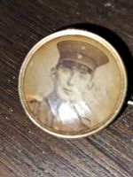 Antike Brosche, Soldat Portrait, Vintage Schmuck Rarität