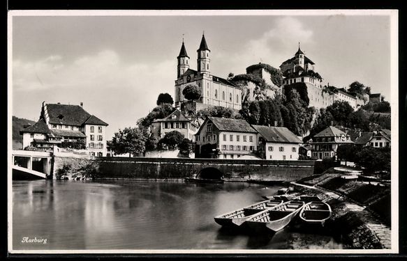 Cartoline postali: AK Aarburg, Ortsansicht mit Kirche – Usato da Berlin venduto da bartko-reher