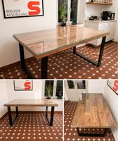 Massiver Esstisch aus Holz & Glas – handgefertigtes Unikat