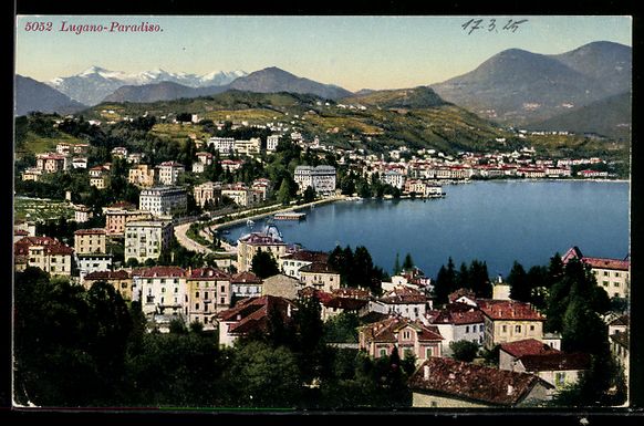 Ansichtskarten: AK Lugano-Paradiso, Panorama – Gebraucht aus Berlin von bartko-reher