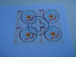 2003, UNO Menschenrechtsrat, FDC Einzel + 4erblock, 2 Bel