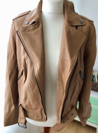Massimo Dutti Jacke Übergangsjacke Lederjacke M / 38 Damen
