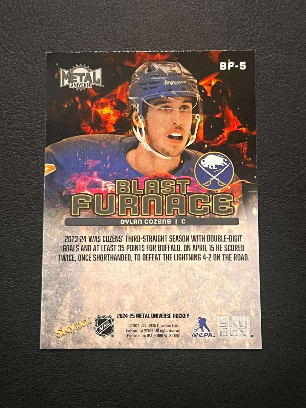 NHL Carte collezionabili: Dylan Cozens 2024 Blast Funace Buffalo Sabres – Nuovo (secondo la descrizione) da Möhlin venduto da SwissHockeyCards 1