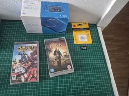 Sony PSP carnival blue with games and memory card 💙  in ovp