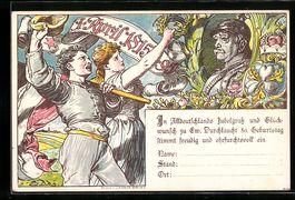 Litho Ganzsache Württemberg PP10C1 /02: