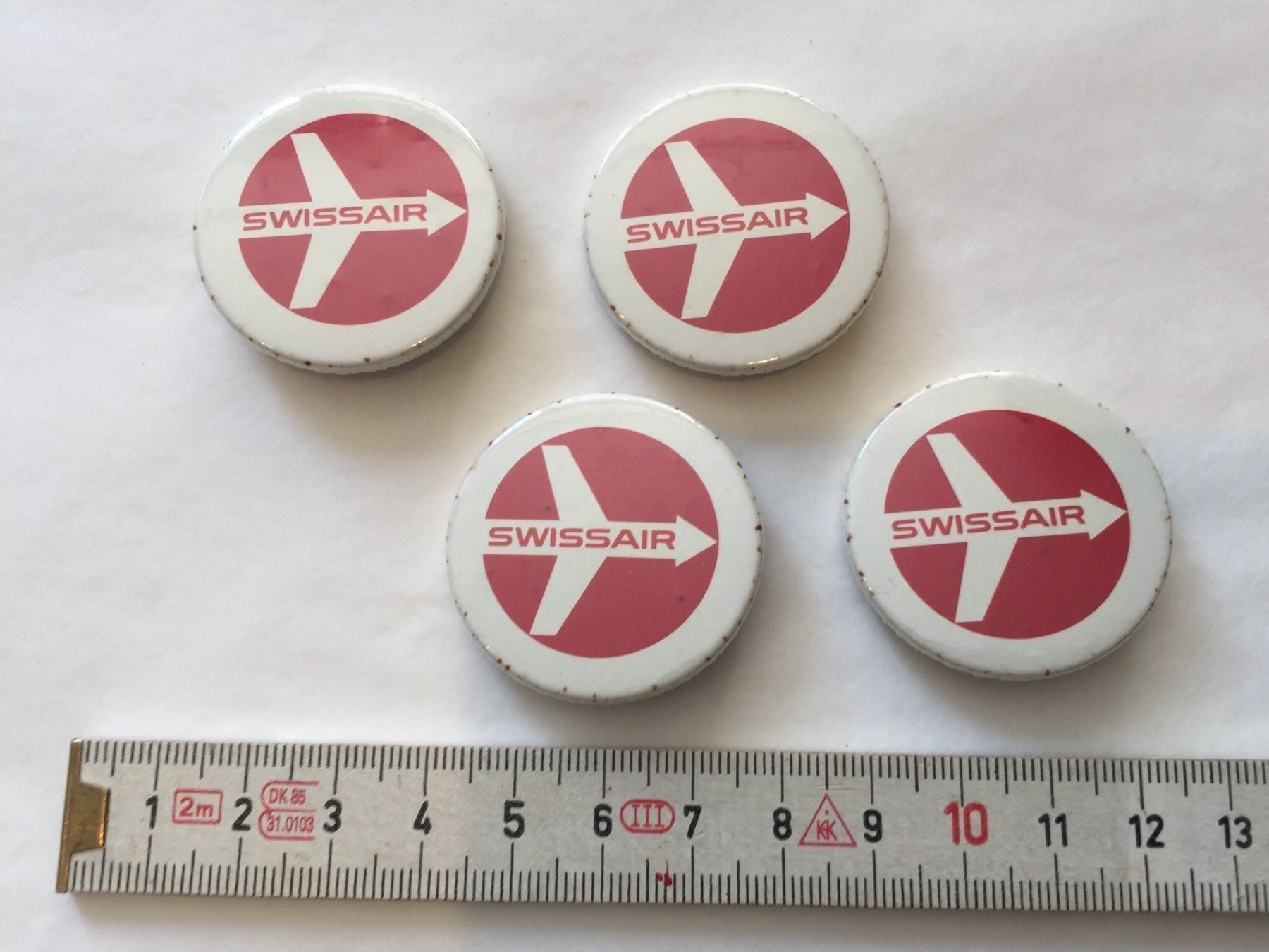 Swissair Placchette & Badge: Swissair pin x 4 – Usato da Zürich venduto da Classic_Collection_Zurich