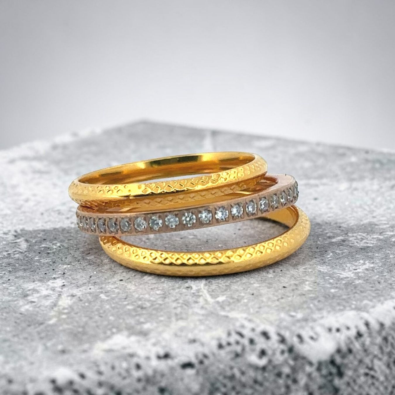 Olga Ribler Bagues: Edelstahl  Ring Set Grösse 52 – Neuf (Voir description) à Luzern par Schmuckoutlet 2