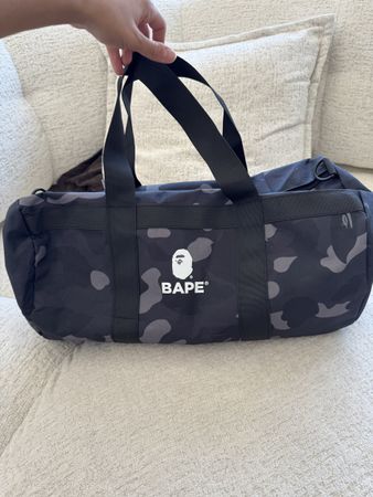 BAPE Sports camo duffel bag