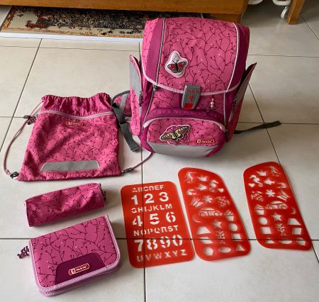 Step by Step Schultasche Set pink Schmetterling Girly 💖🎒🎨