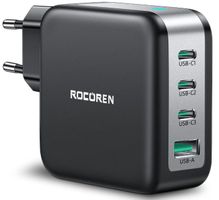 USB-C-Ladegerät Rocoren 100W, 4 Ports, Schnellladegerät GaN