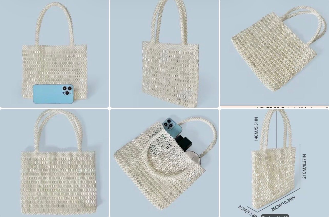 H&M Borse da donna: Tasche aus Perlmuttperlen Handgefertigte Neu / NP35CHF – Nuovo (secondo la descrizione) da Kölliken venduto da Prscoo 1