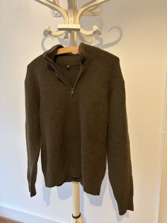 Uniqlo Pullover Reissverschluss olivegrün