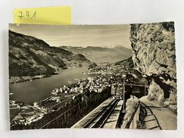 alte Ansichtskarte Brünigbahn Lungern, 1949