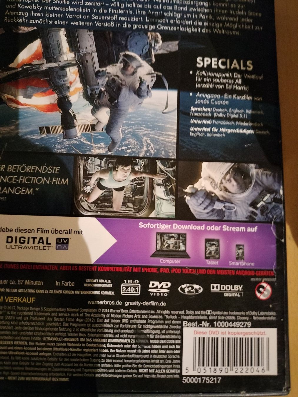 Tous les DVDs: DVD. GRAVITY – D'occasion à Heimberg par Rockenrol 1