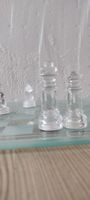 Glass Chess Set with Board and Pieces good condition
