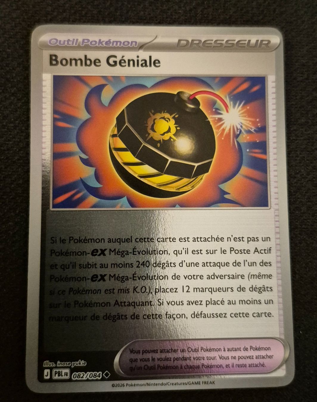 Pokémon Carte collezionabili: BOMBE GÉNIALE 082/084 REVERSE POKEMON NUIT NOIRE – Usato da Grand-Lancy venduto da luc111