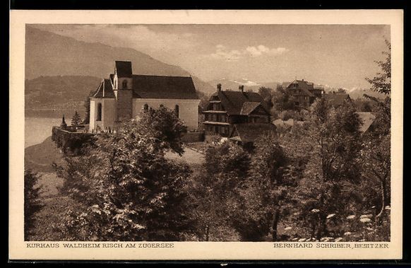 Ansichtskarten: AK Risch, Kurhaus Waldheim am Zugersee – Gebraucht aus Berlin von bartko-reher