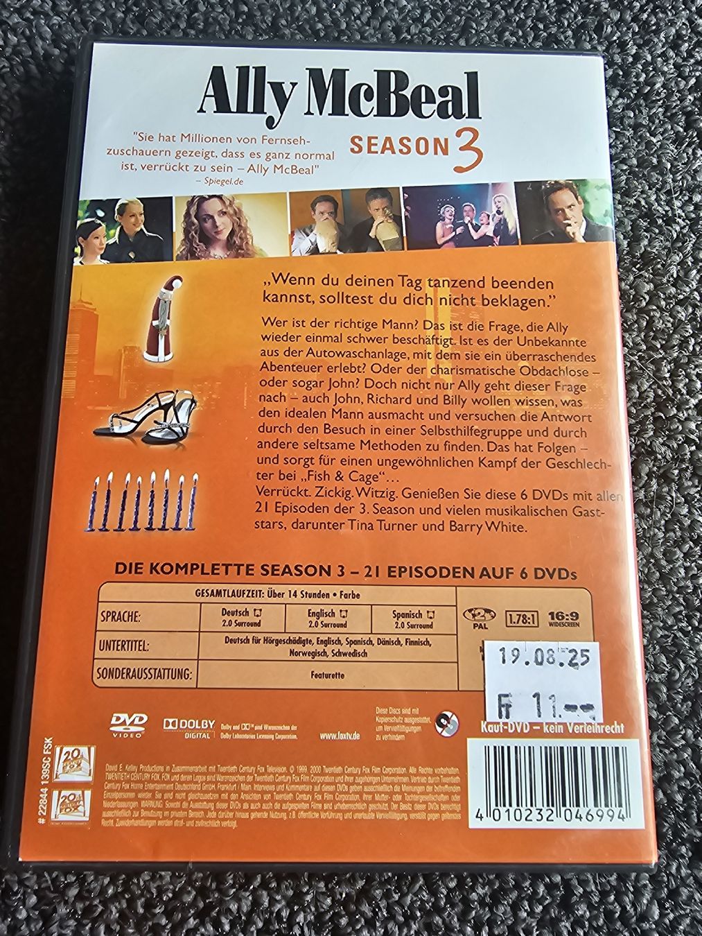 Tutti i DVDs: Ally McBeal - Staffel 3  – Usato da Ruswil venduto da jan_bxl5 1