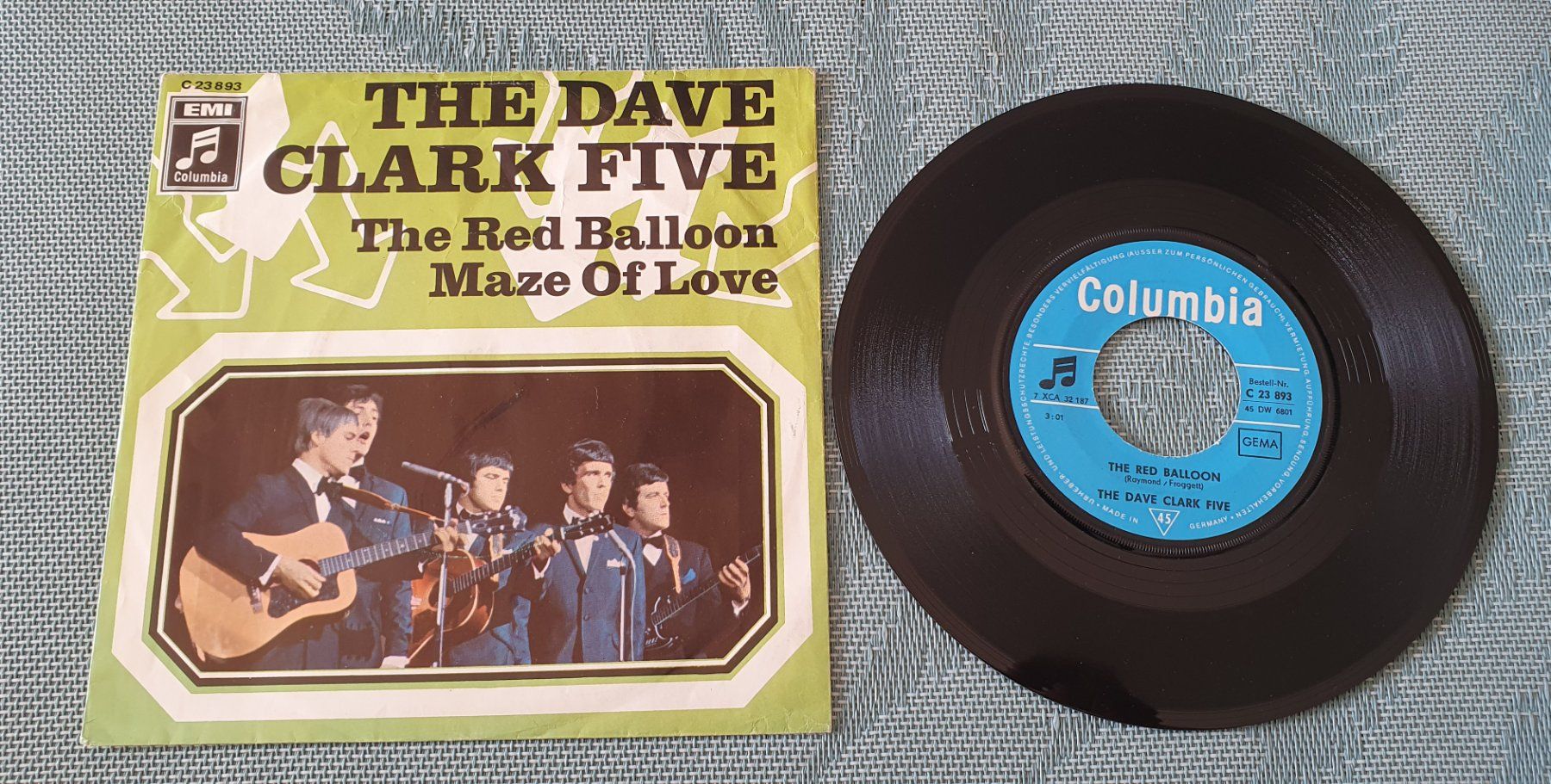Schallplatten: THE DAVE CLARKE FIVE, The red Balloon, Single, TOP! – Gebraucht aus Kreuzlingen von Cdschlumpf