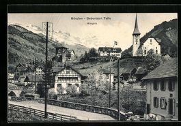 Bürglen, Partie mit Kirche, Geburtsort 