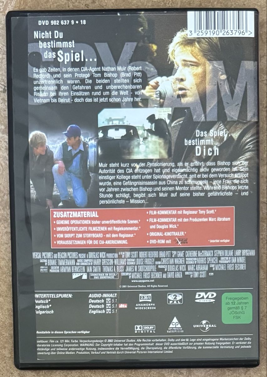 Tutti i DVDs: SPY GAME  – Nuovo (secondo la descrizione) da Dietikon venduto da AndreaSch01 1