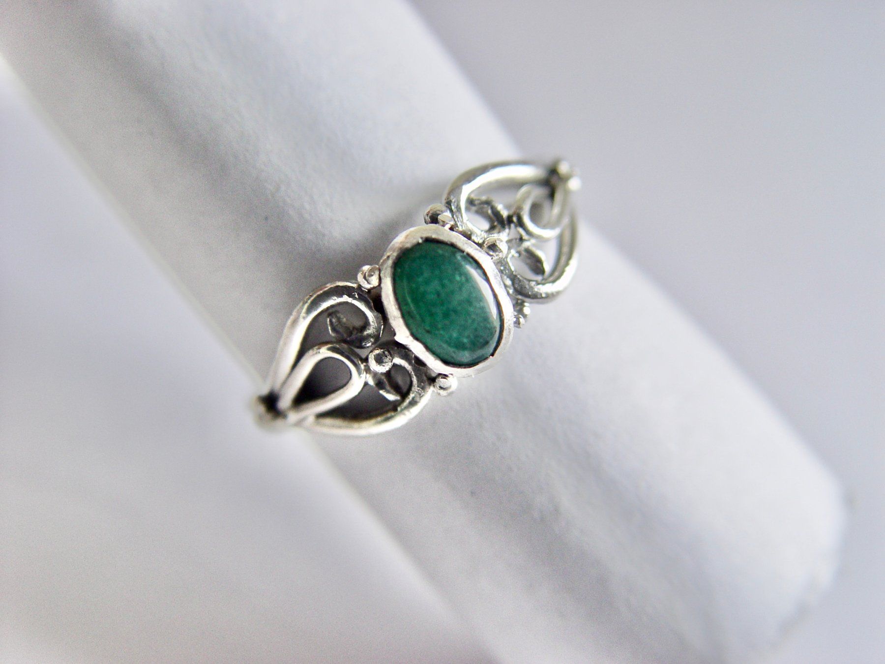 Ringe: Vintage Silber Ring mit Aventurin – Gebraucht aus Henggart von gernli 2