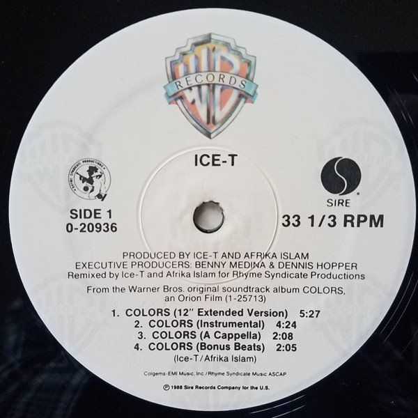 Dischi in vinile: Ice-T ‎– Colors – Usato da Nidau venduto da ybm 3